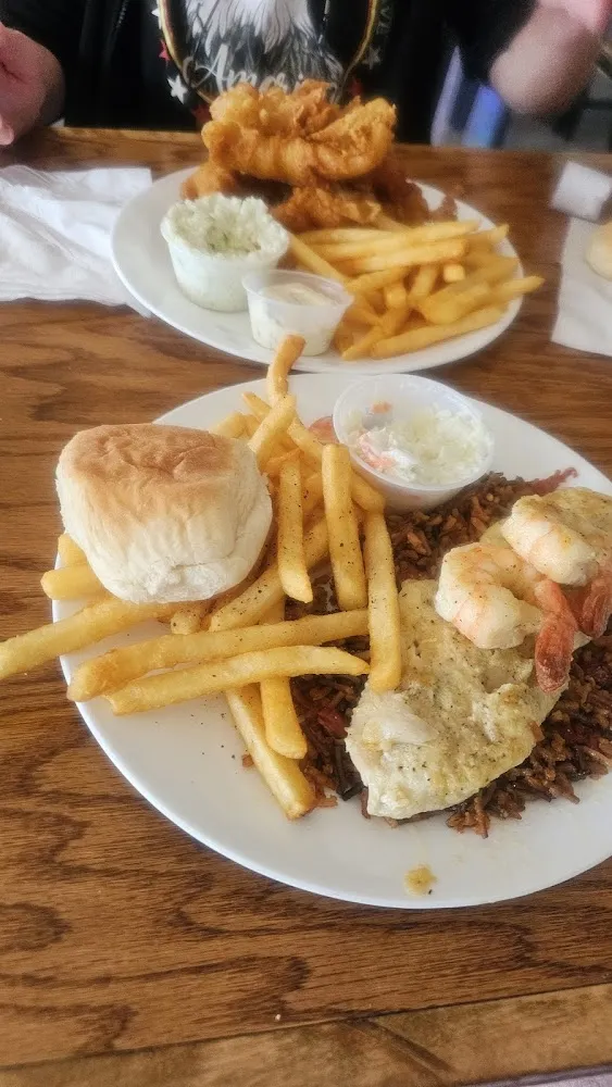 Grilled Haddock w Jumbo Shrimp